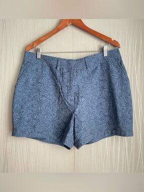 Southern Tide 4” Performance Shorts Womens 12 Blue Print Stretch Golf Casual NWT